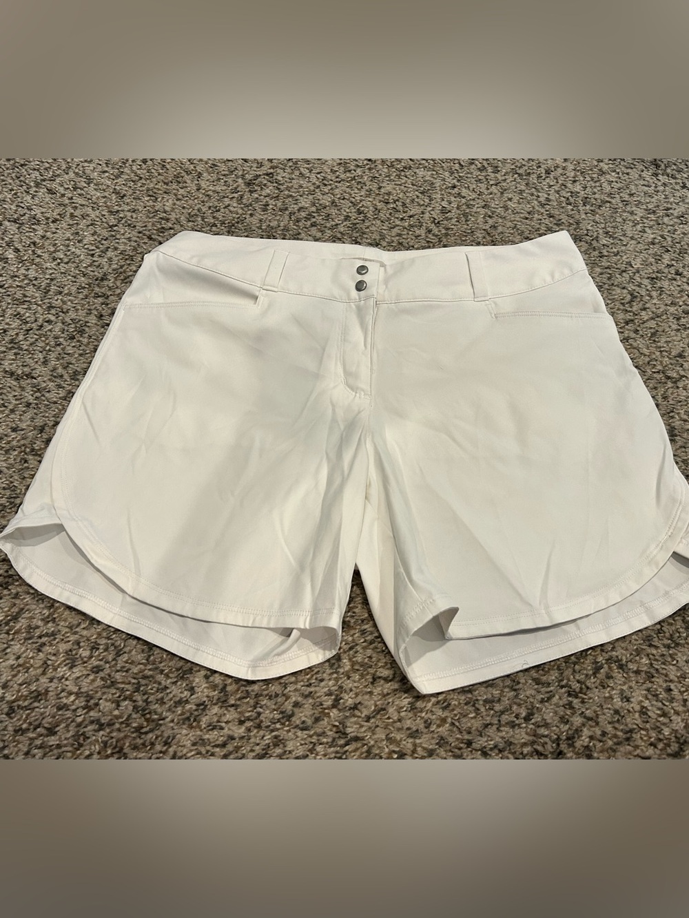 Adidas White Golf Shorts Women’s Size 6 Performance Stretch Athletic